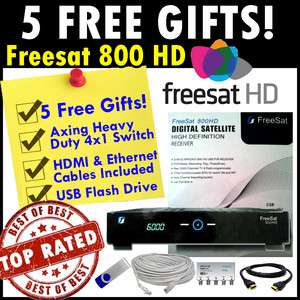 FreeSat 800 HD USB PVR FTA Satellite Receiver + Freebies 800HD Axing 