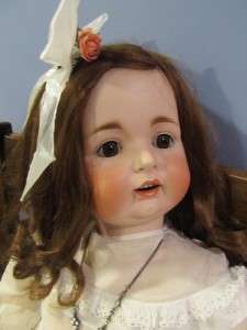   JDK 260 ANTIQUE GERMAN BISQUE CHARACTER CHILD DOLL WITH JEWELRY  