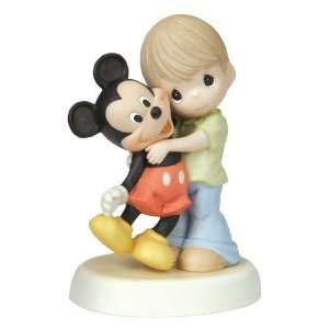 Precious Moments Disneys Mickey Mouse & Boy Porcelain Figurine You 
