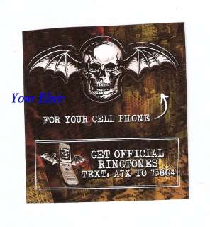 Lot of 2 AVENGED SEVENFOLD Case Board Guitar Ring Tone Cell Phone 