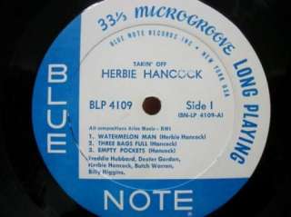 JAZZ LP: HERBIE HANCOCK Takin Off HUBBARD GORDON WARREN HIGGINS Blue 