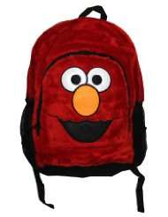 Elmo Face Sesame Street Furry Backpack