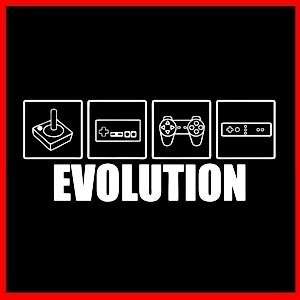 VIDEO GAME EVOLUTION (Console Retro Gamer Geek) T SHIRT  