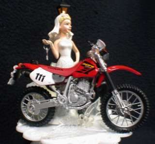 HONDA Dirt Bike Motorcycle LOT Wedding Cake topper SET  