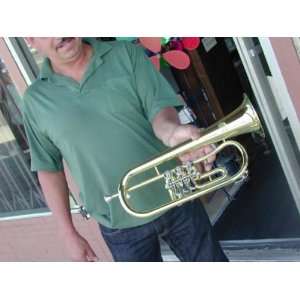   Rotary Valve Bb a Flugelhorn (Gold Brass) Musical Instruments