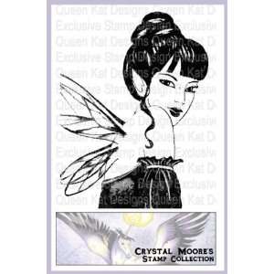  Butterfly Girl Unmounted Rubber Stamp 