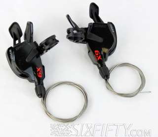   /BLACK 2X10 SHIFTER SET 10 SPEED TRIGGER SHIFTERS WITH CABLES  