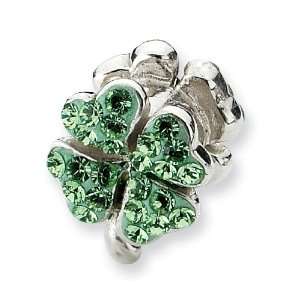 Sterling Silver Reflection Beads Collection 4 Leaf Clover Bead Charm 