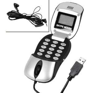  800 DPI USB Optical Skype / VoIP phone Mouse with Speaker 