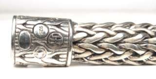 John Hardy XL Sterling 12 mm Classic Chain Bracelet .77 ct Diamonds 