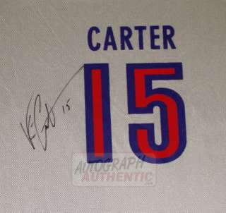 Autographed Vince Carter Toronto Raptors Matted Jersey  
