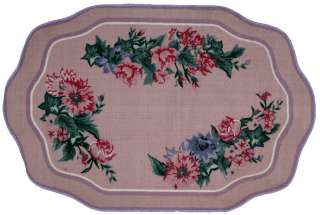 Pink Rose Shaped Country Festival Accent Nylon Area Rug  