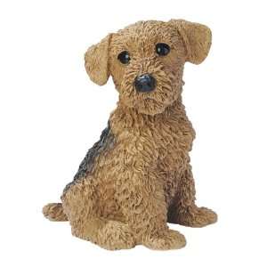  Airedale Puppy Dog Statue Sculpture Figurine