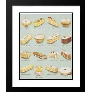 Pastries Anon Cakes Framed and Double Matted 29x35 Variety Of Fancies 