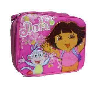  New Dora Pink Flowers Lunch Box Bonus Wallet: Toys & Games