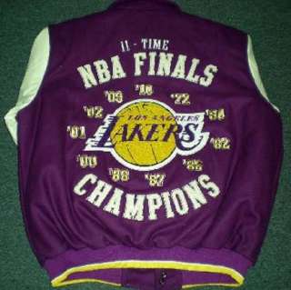 Los Angeles Lakers Championship Jacket Wool Leather XL  