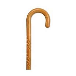 Carved wood Cane   Natural Stain color. This traditional walking cane 
