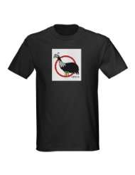 raging emu Black T Shirt Humor Dark T Shirt by 