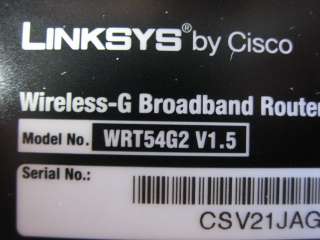 Cisco Linksys 54 Mbps 4 Port 10/100 Wireless G Broadband Router 