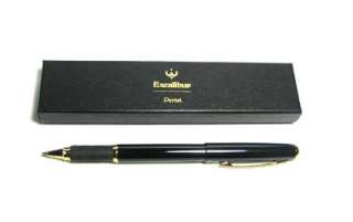 Pentel Excalibur Rollerball Pen   Gloss Black/Gold NEW  