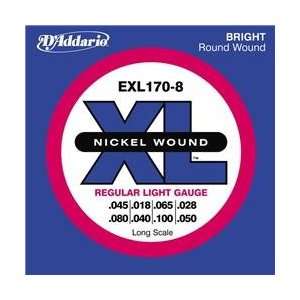   Nickel Wound Electric Bass 8 String Soft / Long 