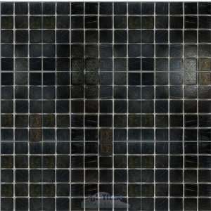  Tivoli 3/4 glass tile in black gold blend 12 7/8 x 12 7 