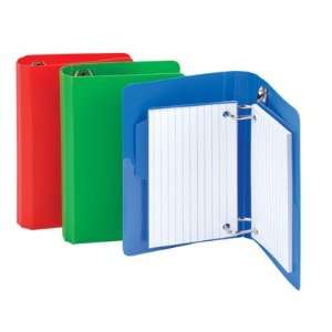  OfficeMax Poly Index Card Binders Plain, 4x6, Assorted 