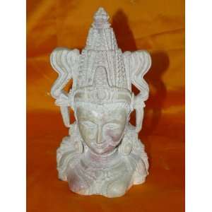 Goddess Parvati Bust  India Hindu Mother Goddess Idol Stone Sculpture 