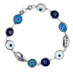   : Sterling Silver Guardian Eye Dream Inspirational Bracelet: Jewelry