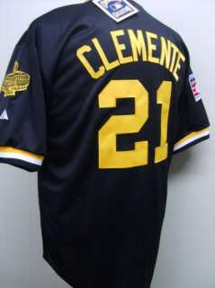   Clemente Pirates#21 1971 World Series MVP Cooperstown Black Jersey