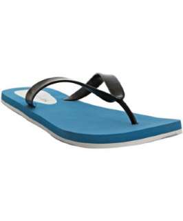 Adidas turquoise and black Yohji Flip thong sandals   up to 