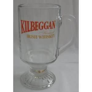  Kilbeggan Irish Whiskey Coffee Mug Cup Clear Glass Eire 