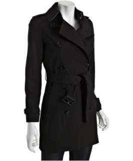 style #315776001 Burberry London black cotton blend Harbourne trench