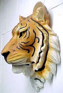 Bengal Tiger Head Mount Wall Statue Bust  