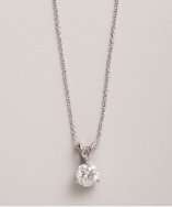 Colette Nicolai diamond and white gold solitaire 1.0tw necklace style 