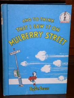 1964   AND TO THINK I SAW THAT ON MULBERRY STREET   Dr. Seuss  