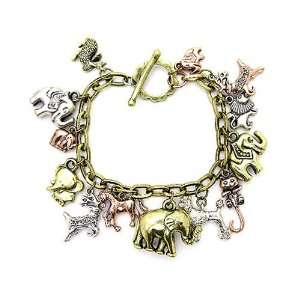  Juicy inspired safari animals couture charm toggle bracelet 