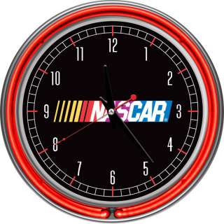 since 1999 officially licensed nascar neon wall clock 14 inches