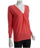 Autumn Cashmere watermelon cashmere pleated twist front sweater style 