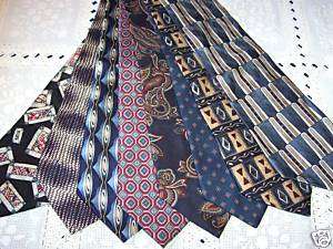 Lot of 8 Mens Neckties Assorted Designer Silk Ties S14  