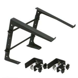  DJ LAPTOP COMPUTER L STAND TABLE CASE ADJUSTABLE CLAMP FOR 