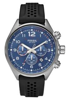 NWT AUTHENTIC FOSSIL FLIGHT BLUE DIAL WATCH   11 YEARS WARRANTY 