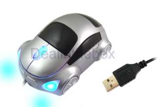 Car Shape USB 3D Optical Mouse Mice PC/Laptop Silver  