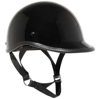   Motorcycle Half Helmet GLOSS BLACK POLO JOCKEY Outlaw AX40115  