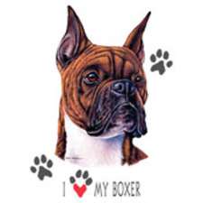 BOXER Black tote bag I love my boxer cropped ears  