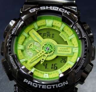 NEW CASIO G SHOCK GA 110B 1A3JF Hyper Colors Green Mens Watch EMS 