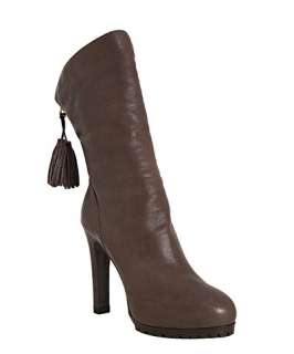 Yves Saint Laurent brown leather Passy 90 tassel boots