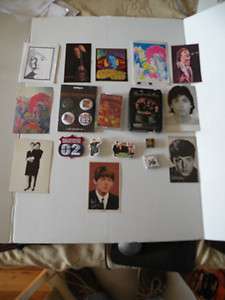Lot of 19 Beatle,Paul McCartney, Pins, stickers, Patch, 8 track 