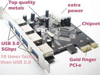 USB 3.0 PCI e PCI Express Card PCIe 4 Port 2 PCI e VLI  