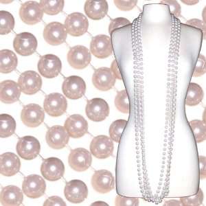    70 in 12mm Pearl White Mardi Gras Bead Case 